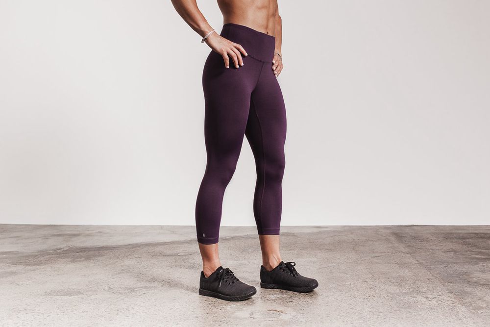 Leggings NOBULL Femme Violette - NOBULL High-Rise Crop,France (4836-FGACW)